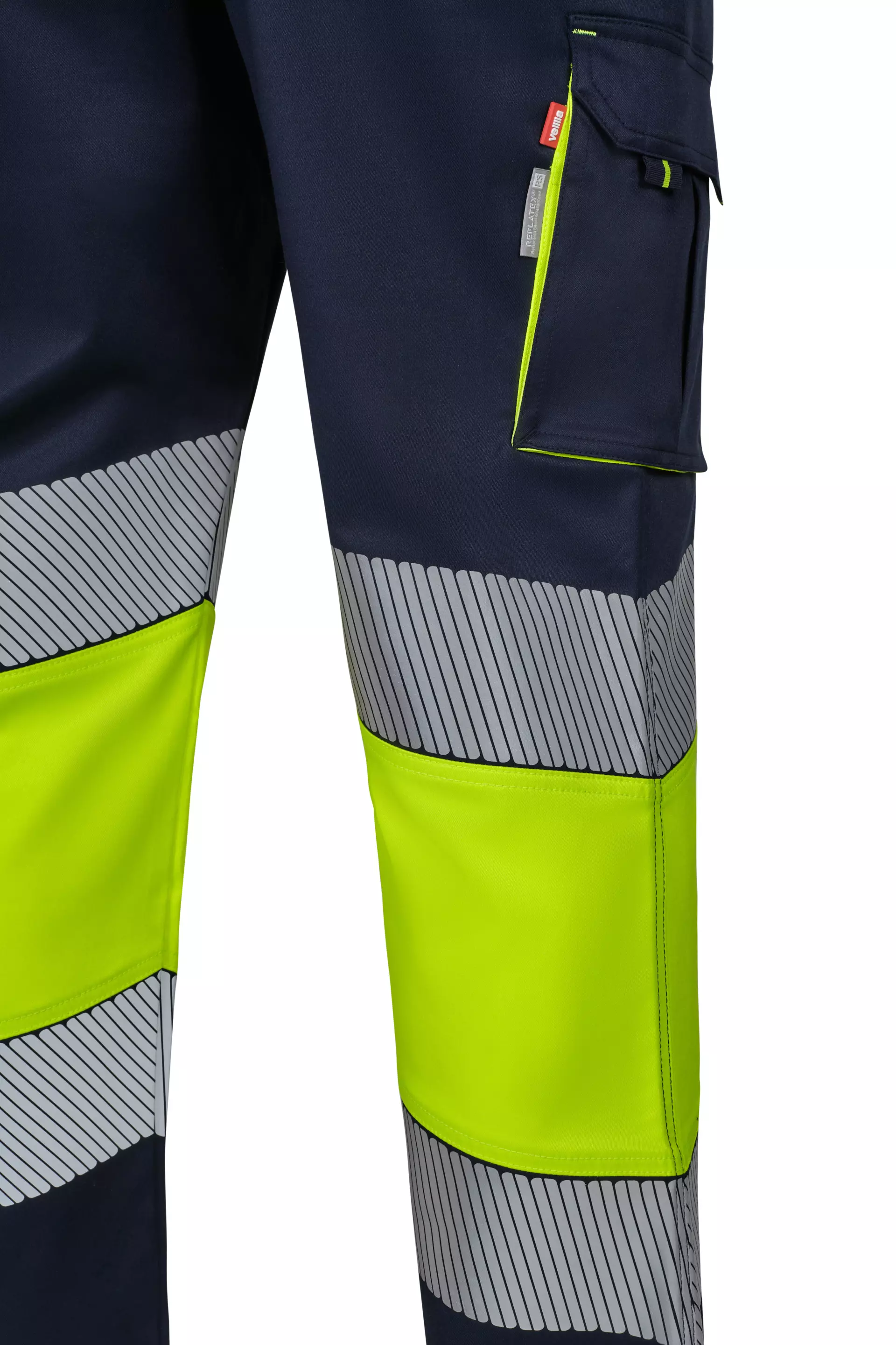 Velilla 303008S-61-20, High-Vis Work Trousers, Navy Blue/Hi-Vis Yellow, image 3