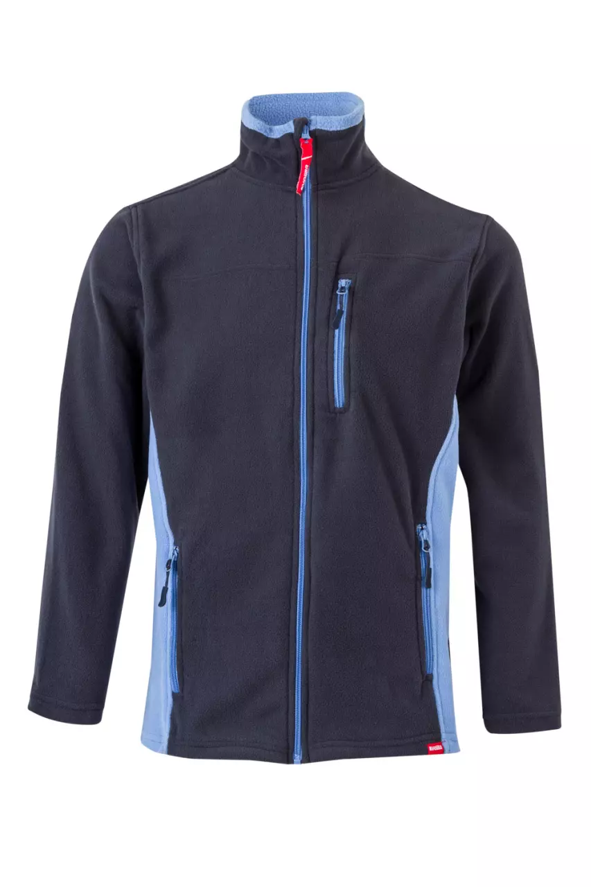 Velilla Fleece Jacket, Navy Blue/Sky Blue
