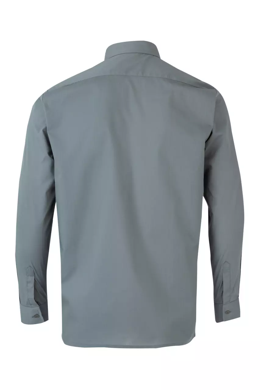 Velilla 529-08, Long Sleeved Work Shirt, Grey, image 4, gallery thumbnail