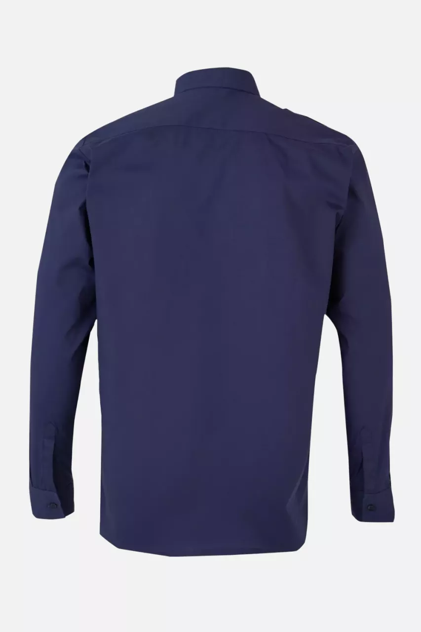Velilla 530-01, Long Sleeved Work Shirt, Marine Blue, image 5, gallery thumbnail