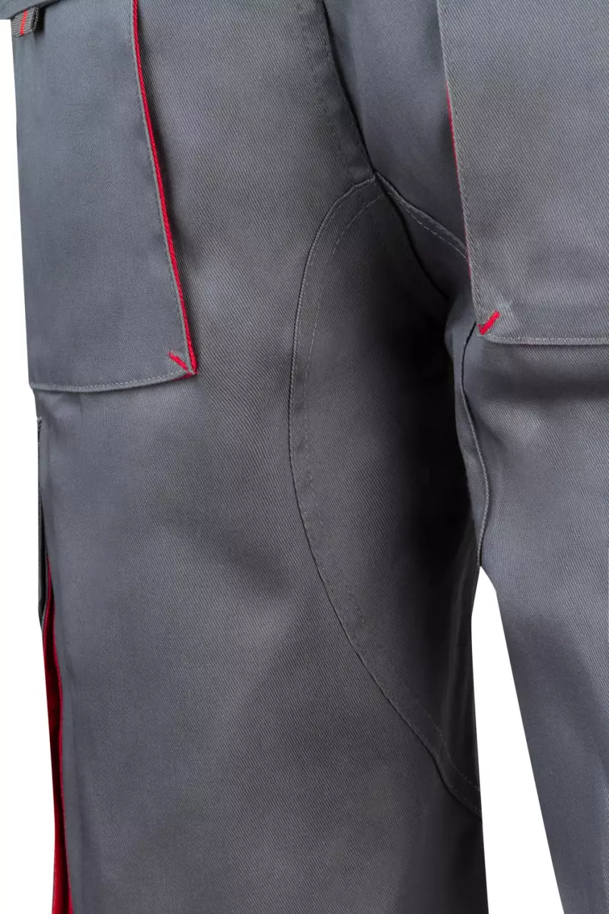 Velilla 103007-08-12, Work Shorts, Grey/Red, image 7, gallery thumbnail