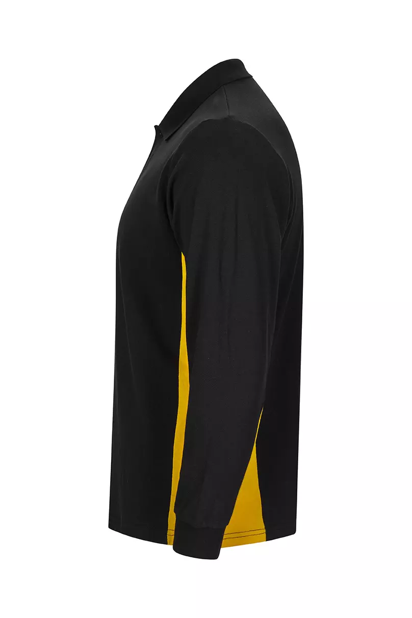 Velilla 105514-00-17, Langarm-Poloshirt, Schwarz/Gelb, image 2