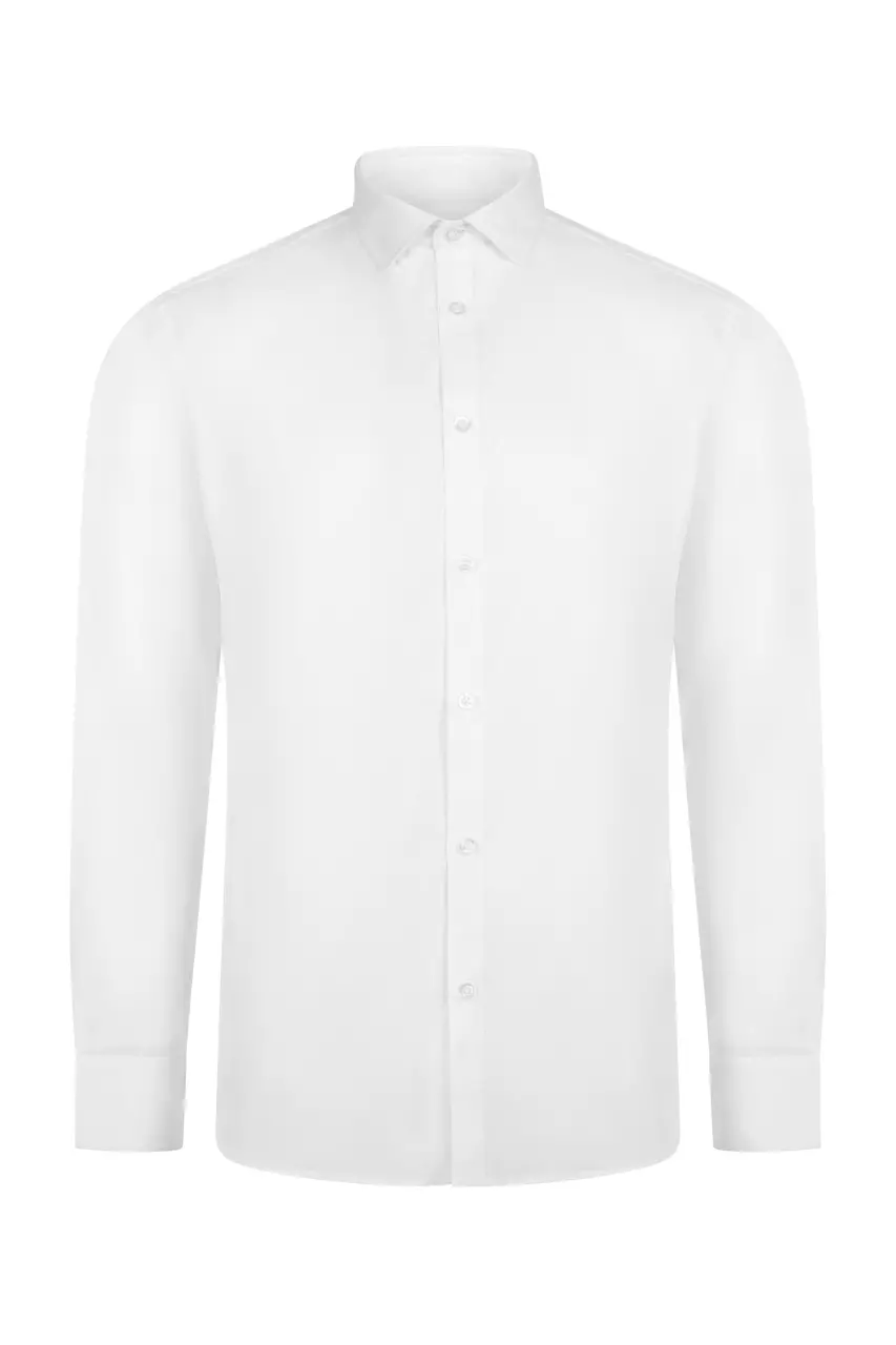 Velilla Long Sleeved Work Shirt, White