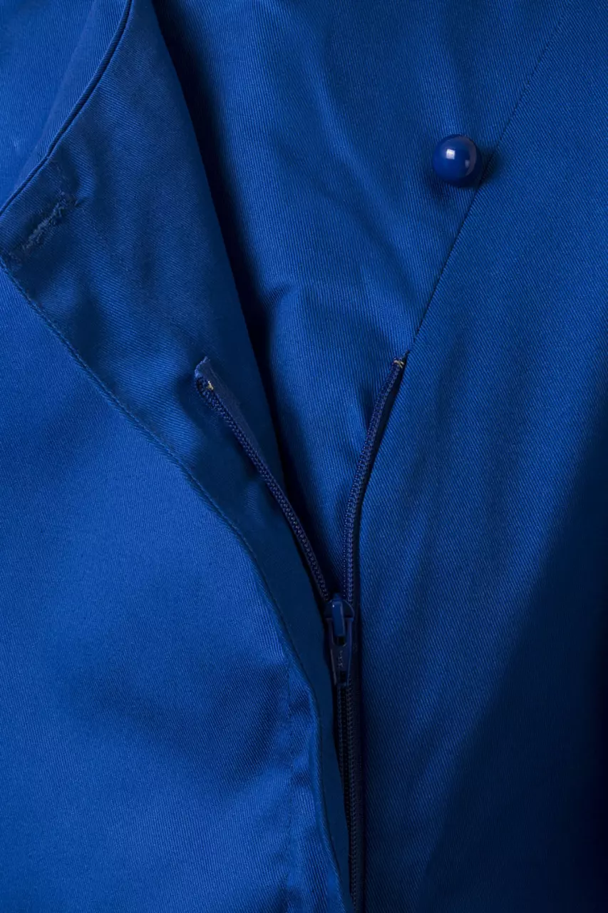 Velilla 405203TC-62, Long Sleeved Chef Jacket, Ultramarine Blue, image 3, gallery thumbnail