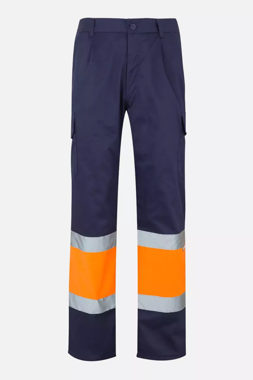 Velilla 0157-01-19-2, Warnschutz-Hose, Größe 4XL/5XL, Marineblau/Warnorange, image 1, gallery thumbnail