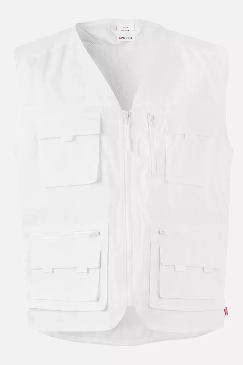 Velilla 105901-07, Work Vest, White, image 1, gallery thumbnail