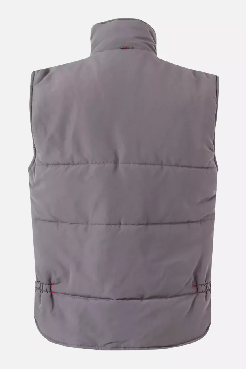 Velilla 205902-08-12, Padded Work Vest, Grey/Red, image 2, gallery thumbnail