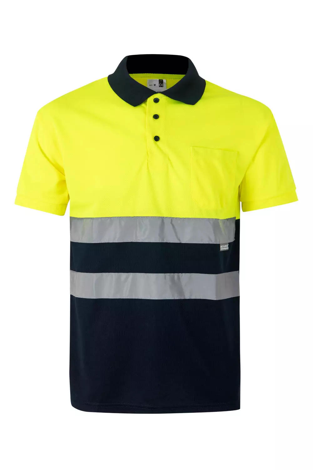Velilla 0173-01-20, High-Vis Polo Shirt, Marine Blue/Hi-Vis Yellow