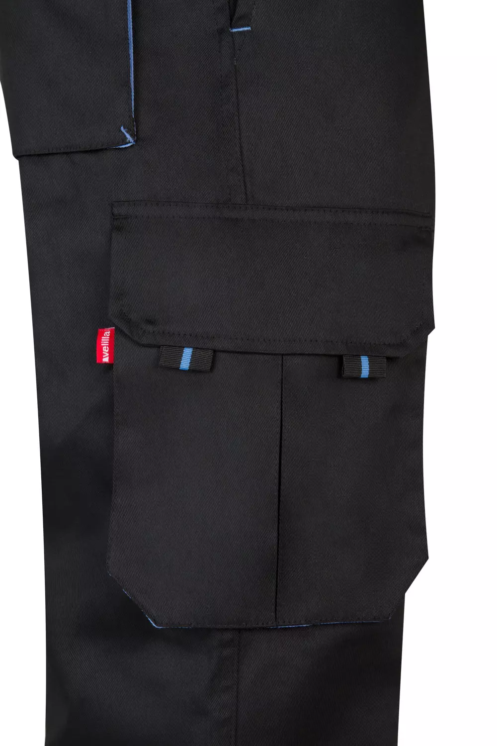 Velilla 103004-00-05, Work Trousers, Black/Sky Blue, image 6