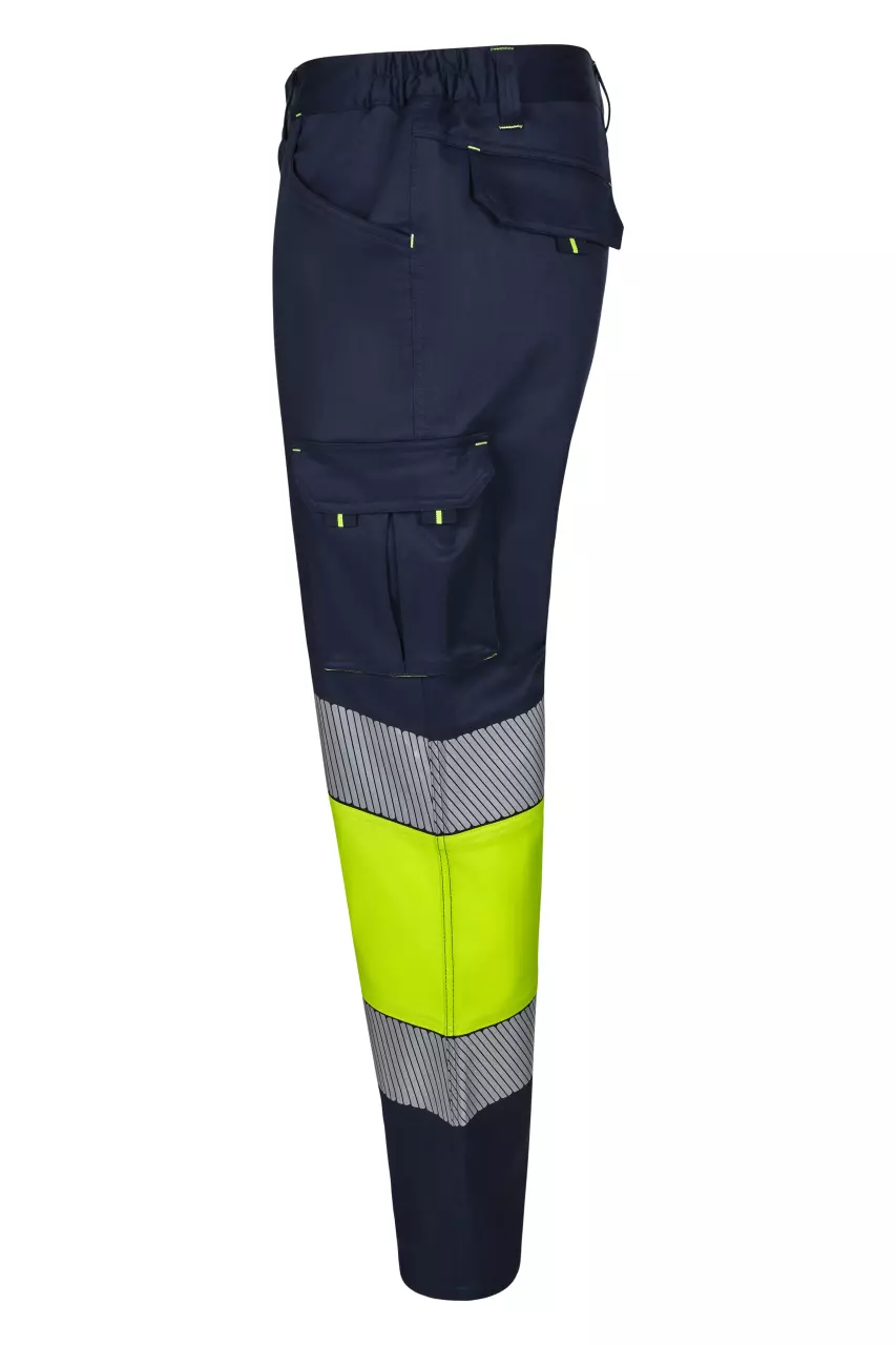 Velilla 303008S-61-20, High-Vis Work Trousers, Navy Blue/Hi-Vis Yellow, image 5, gallery thumbnail