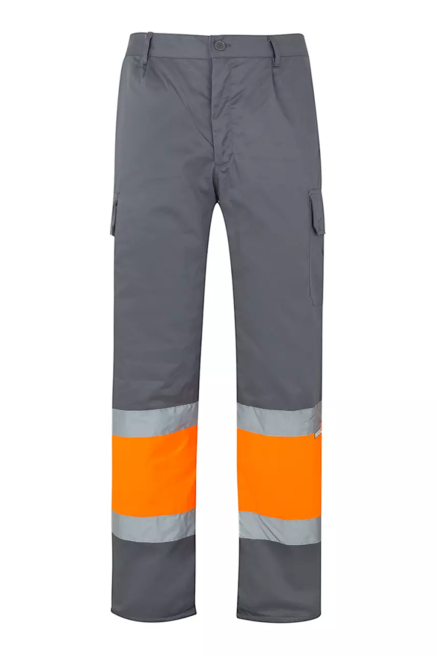 Velilla 0157-08-19-2, Warnschutz-Hose, Größe 4XL/5XL, Grau/Warnschutz-Orange