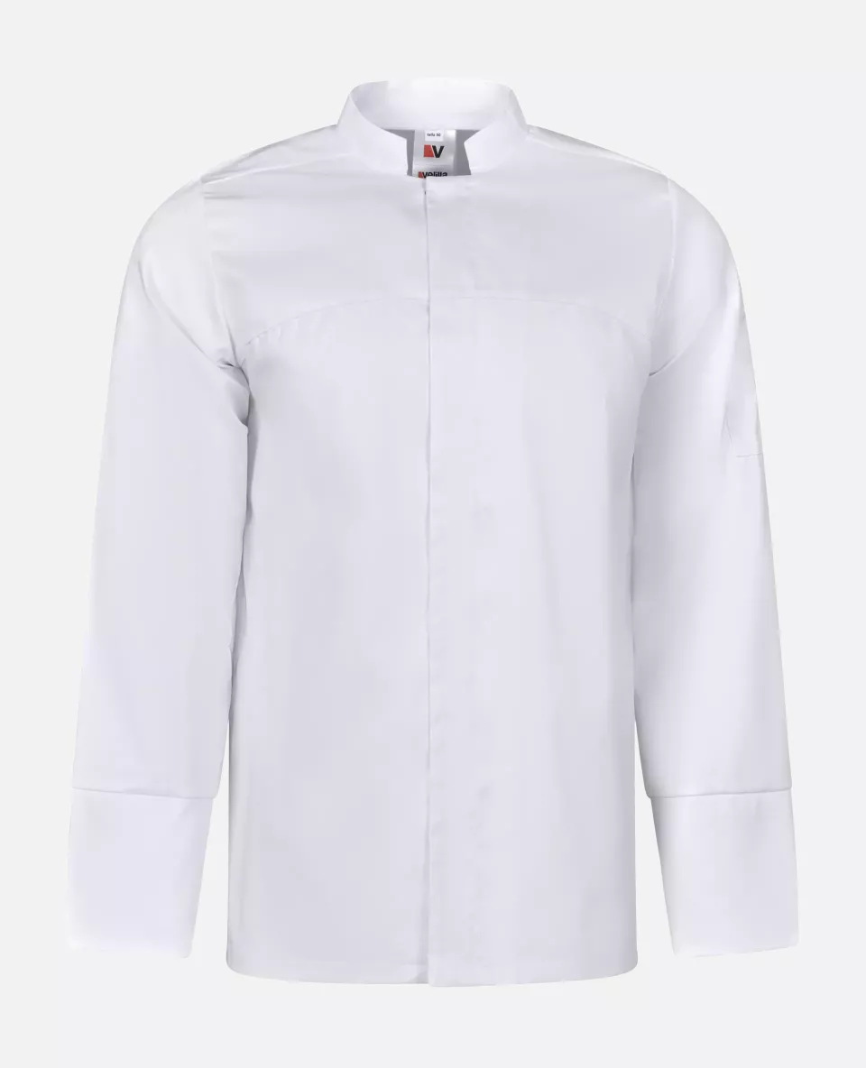 Velilla 405208S-07, Long Sleeved Chef Jacket, White, image 1, gallery thumbnail