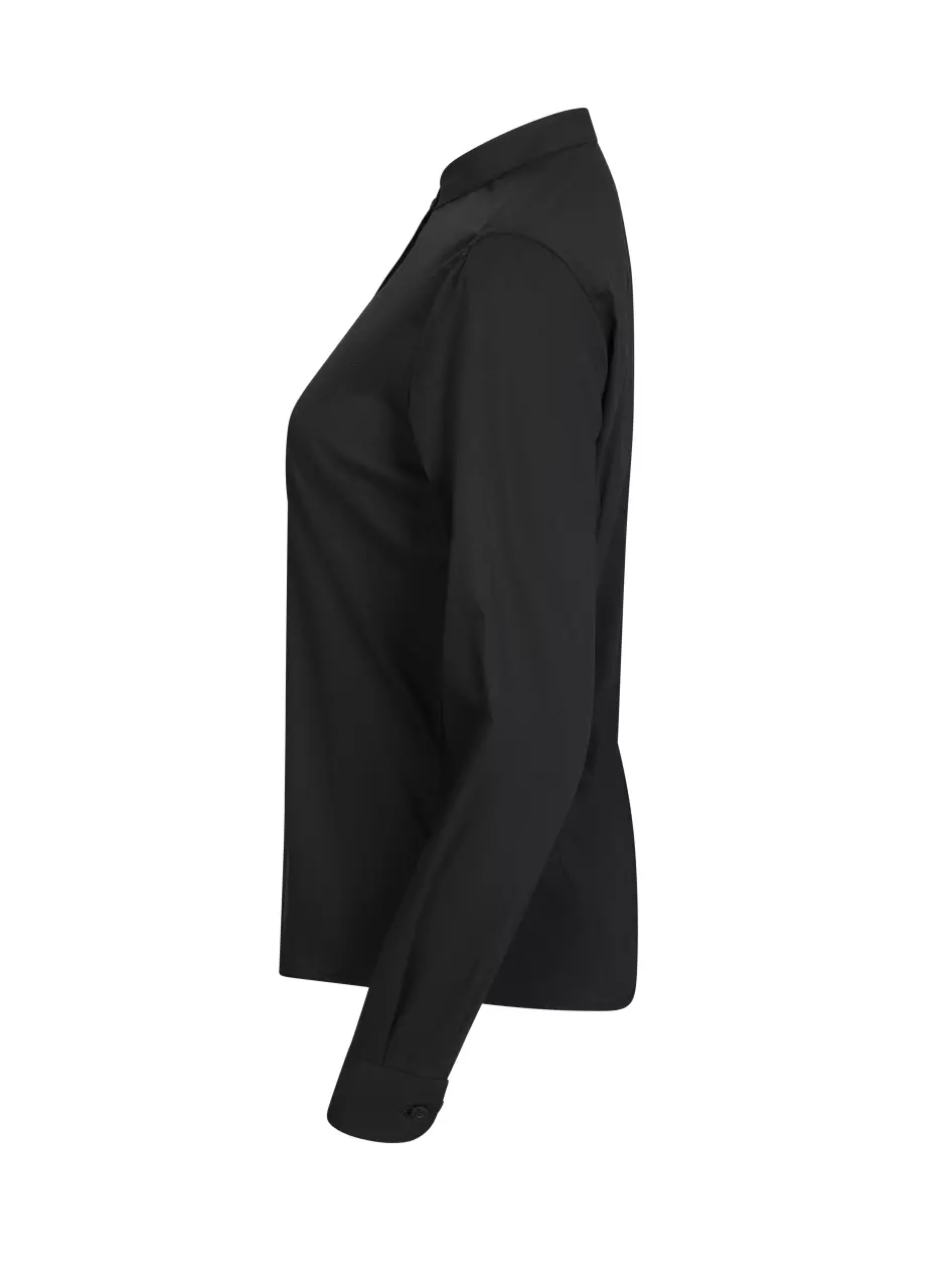 Velilla 405015S-00, Langarm-Stehkragen-Arbeitshemd, Schwarz, image 2, gallery thumbnail