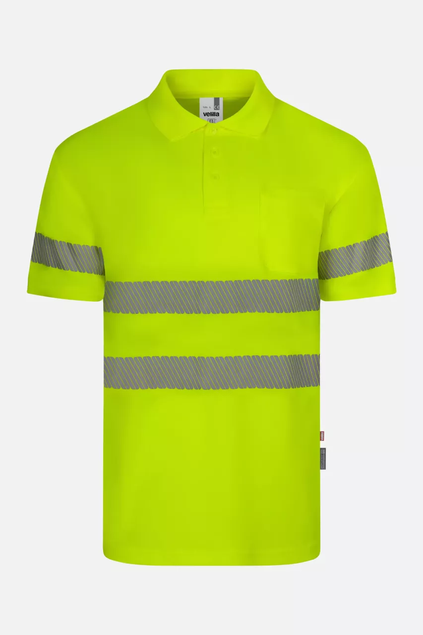 Velilla 305532-20-2, High-Vis Polo Shirt, Size 4XL/5XL, Hi-Vis Yellow, image 1, gallery thumbnail