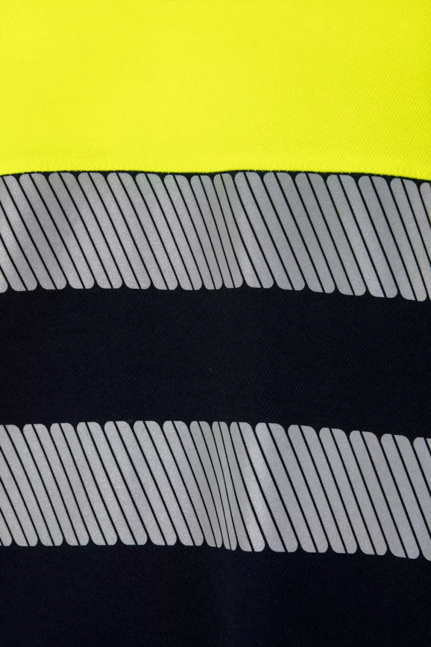 Velilla 305509-61-20, High-Vis Short Sleeve T-Shirt, Navy Blue/Hi-Vis Yellow, image 3, gallery thumbnail