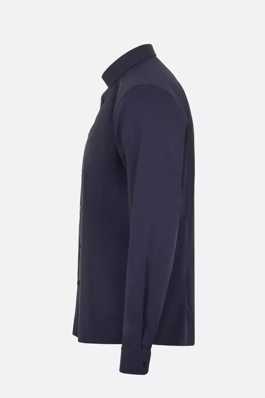 Velilla 405017S-61, Long Sleeved Work Shirt, Navy Blue, image 3, gallery thumbnail