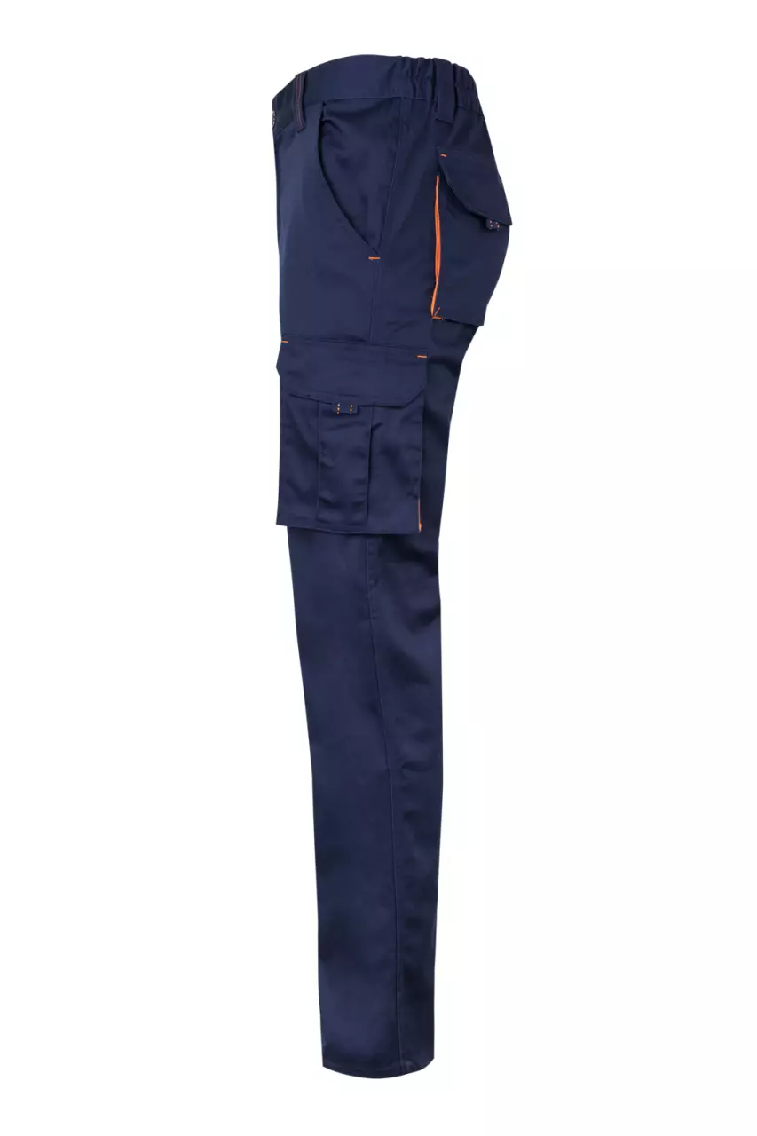 Velilla 103024S-61-16, Work Trousers, Navy Blue/Orange, image 2, gallery thumbnail