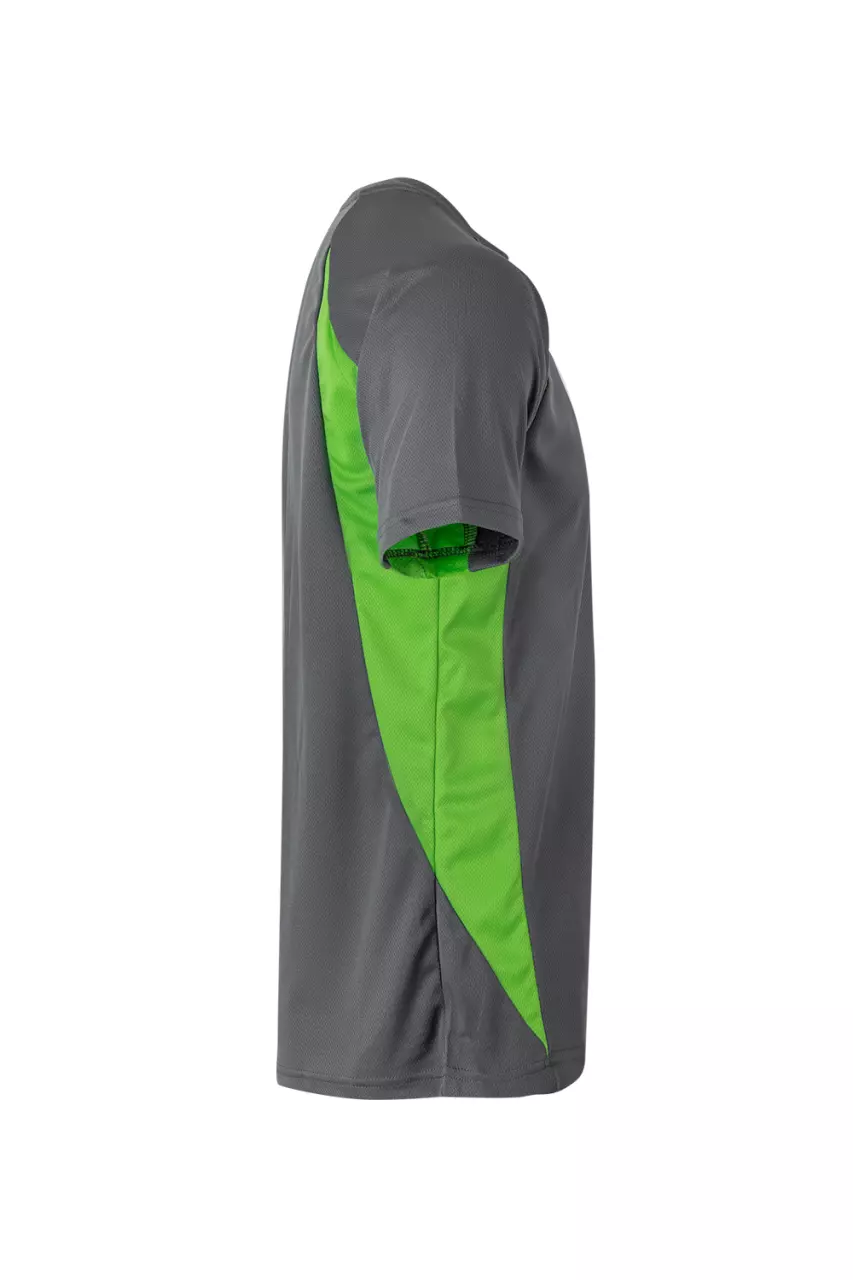 Velilla 105501-08-25, Arbeits-T-Shirt, Grau/Limetten-Grün, image 2, gallery thumbnail