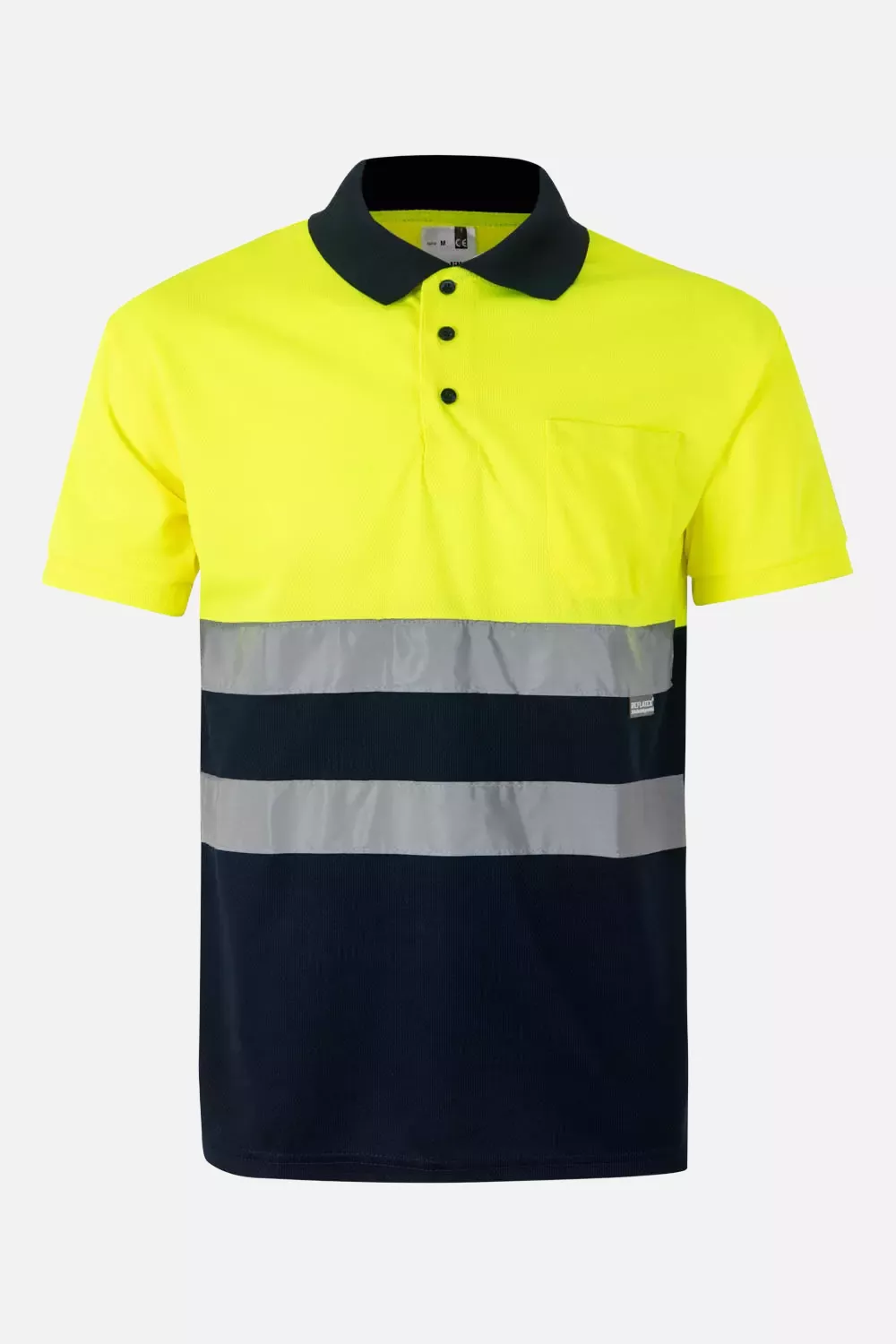 Velilla 0173-01-20-2, Warnschutz-Poloshirt, Größe 4XL/5XL, Marineblau/Warngelb, image 1