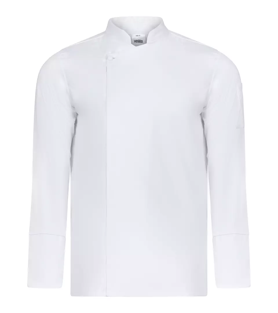 Velilla 405202TC-07, Long Sleeved Chef Jacket, White