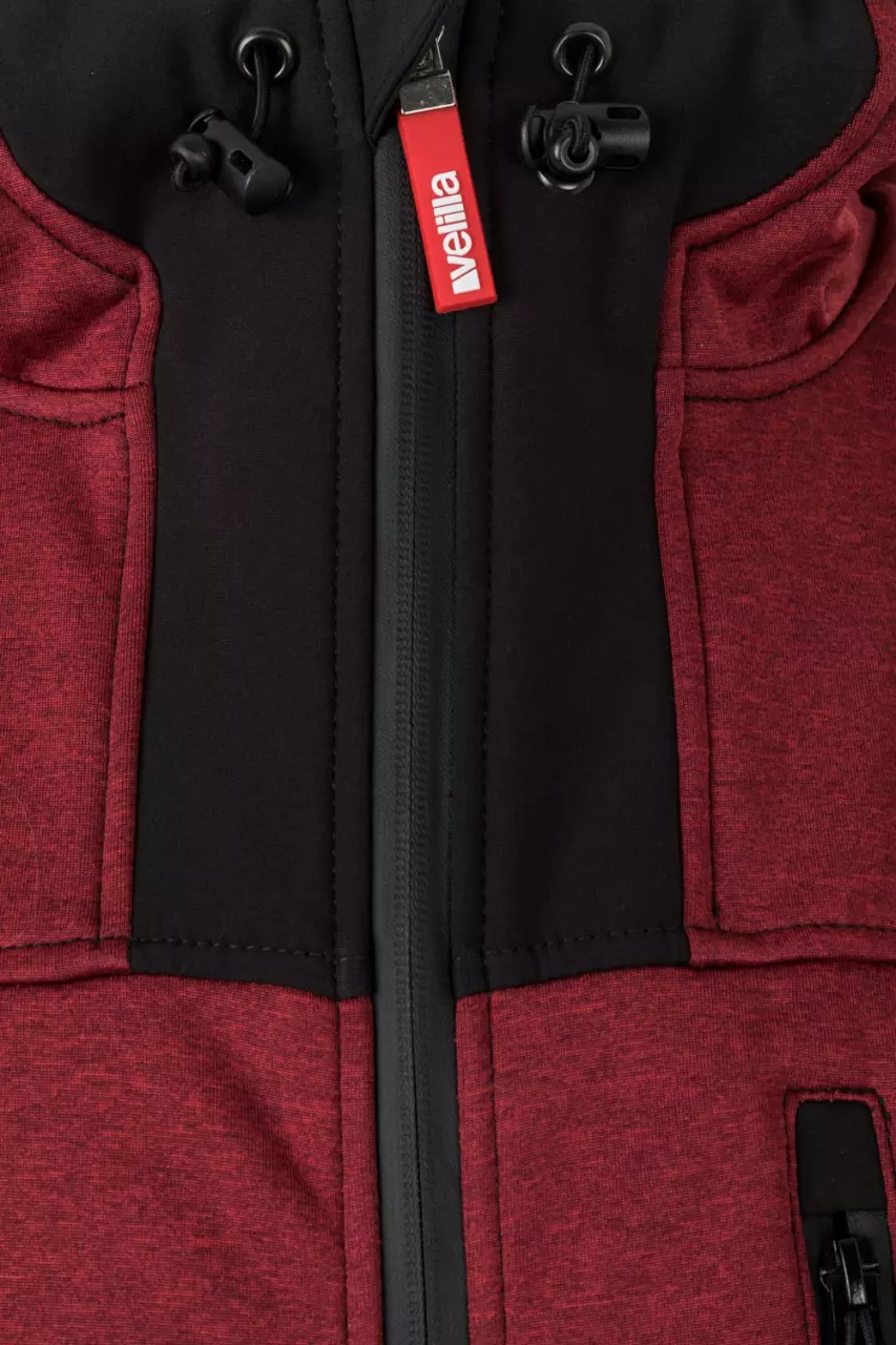 Velilla 206007-77-00, Work Jacket, Heather Maroon/Black, image 4, gallery thumbnail
