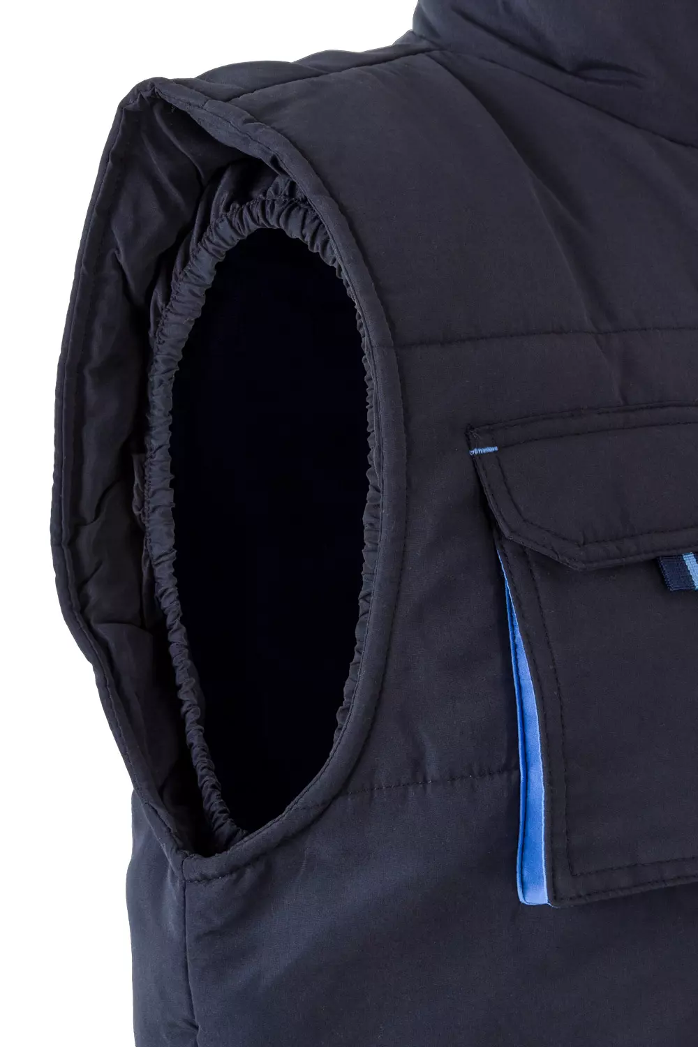 Velilla 205902-61-05, Padded Work Vest, Navy Blue/Sky Blue, image 2