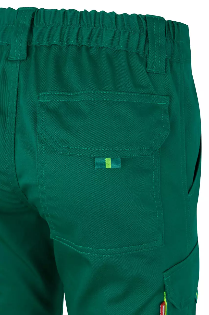 Velilla 303002S-02-20-1, High-Vis Work Trousers, Green/Hi-Vis Yellow, image 4, gallery thumbnail