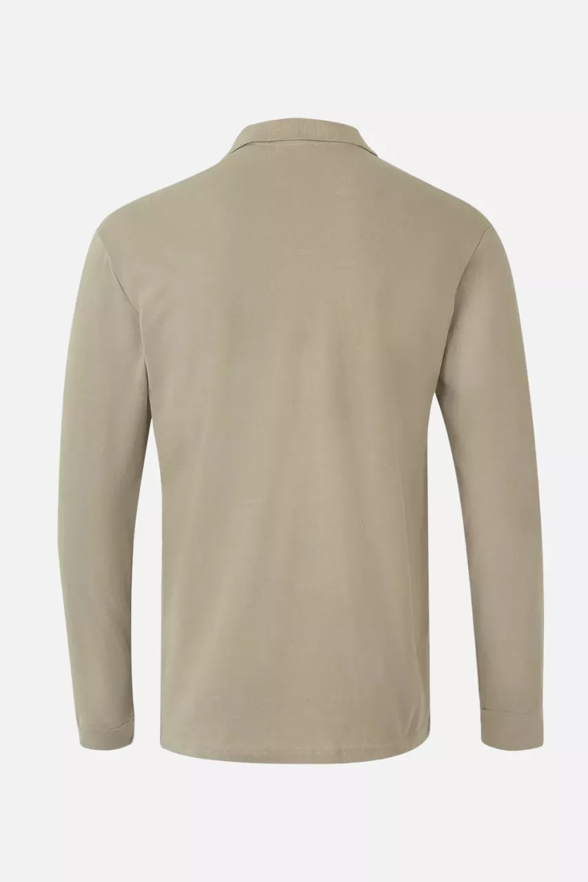 Velilla 105503-46, Long Sleeved Polo Shirt, Sand Beige, image 2, gallery thumbnail