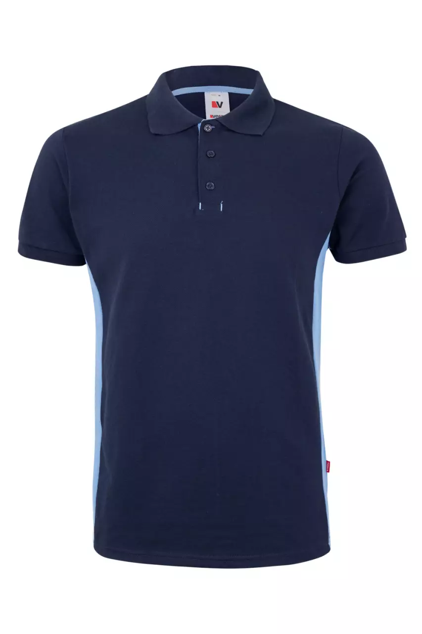 Velilla Polo Shirt, Navy Blue/Sky Blue