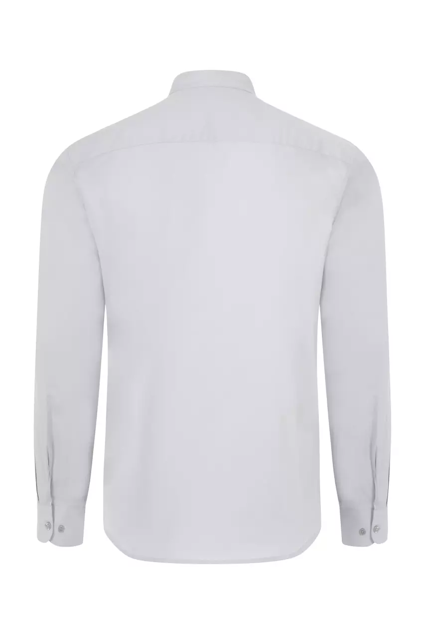 Velilla 405013S-58, Langarm-Arbeitshemd mit Stehkragen, Eisgrau, image 4, gallery thumbnail