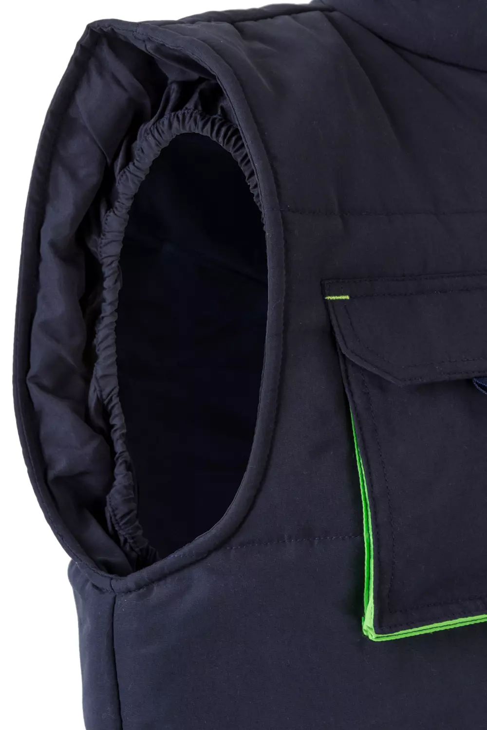 Velilla 205902-61-25, Padded Work Vest, Navy Blue/Lime Green, image 6