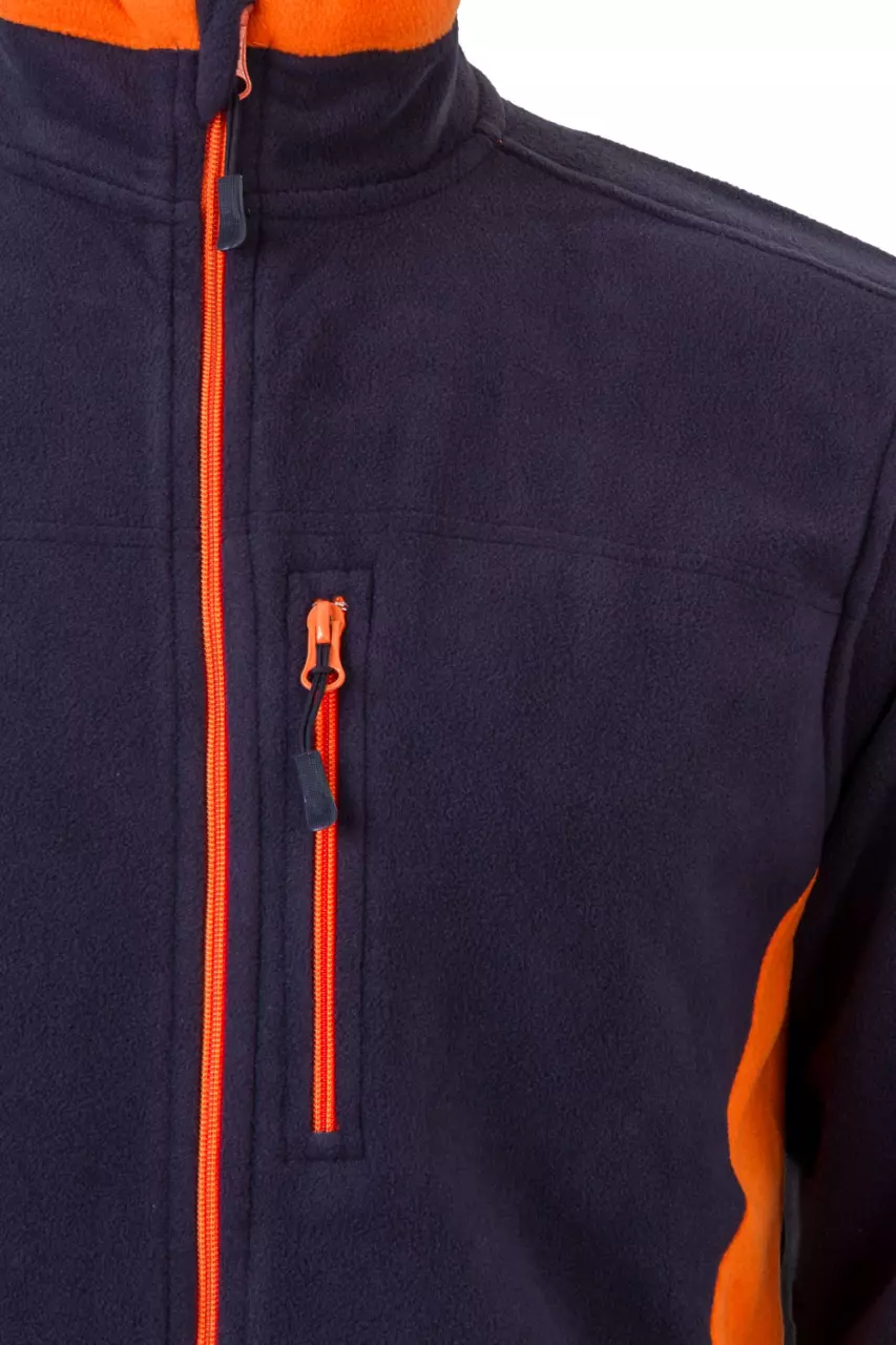 Velilla 201504-61-16, Fleece Jacket, Navy Blue/Orange, image 3, gallery thumbnail