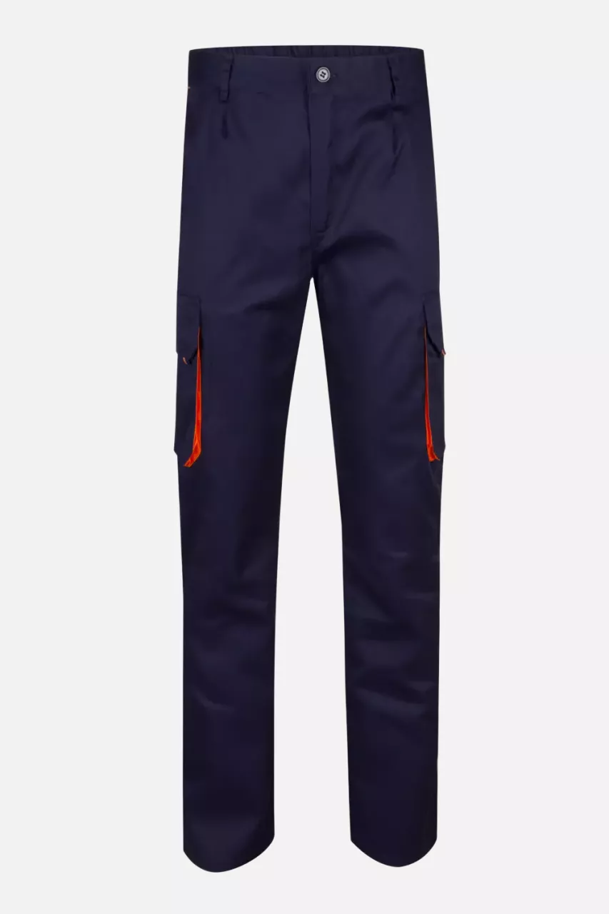 Velilla 103004-01-16, Work Trousers, Marine Blue/Orange, image 1, gallery thumbnail