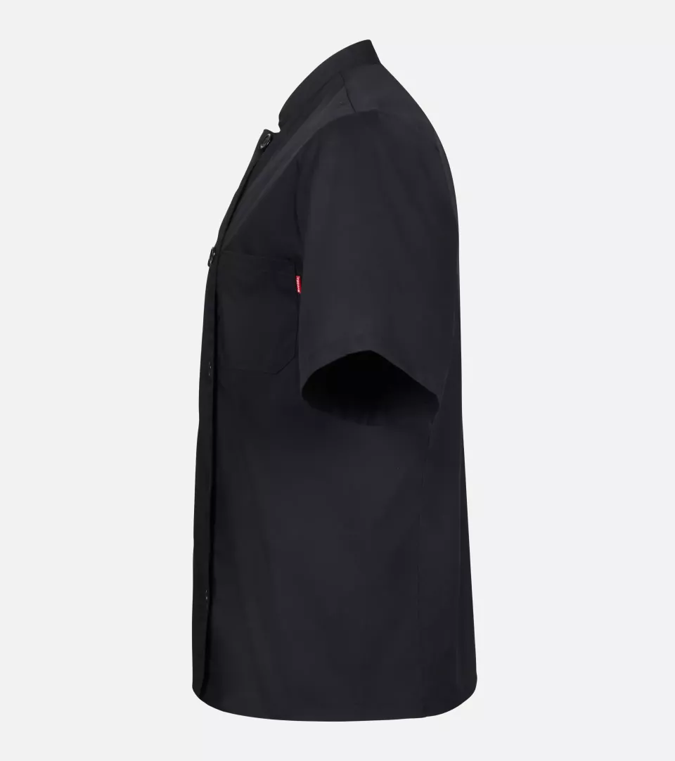 Velilla 405201-00, Short-Sleeved Chef Jacket, Black, image 2, gallery thumbnail
