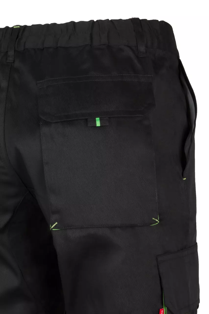 Velilla 103004-00-25, Arbeitshose, Schwarz/Limetten-Grün, image 6, gallery thumbnail