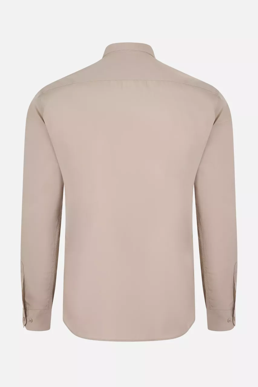 Velilla 405009-47, Long Sleeved Work Shirt, Light Beige, image 3, gallery thumbnail