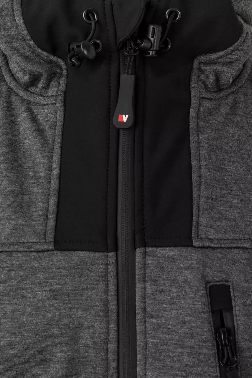 Velilla 206007-78-00, Work Jacket, Heather Dark Grey/Black, image 2, gallery thumbnail