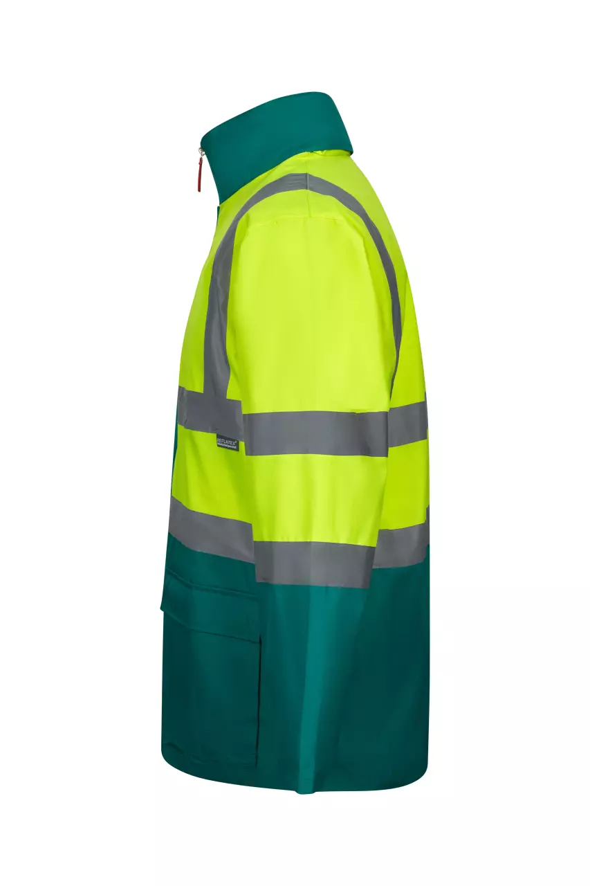 Velilla 306003-02-20, High-Vis Jacket, Green/Hi-Vis Yellow, image 4, gallery thumbnail