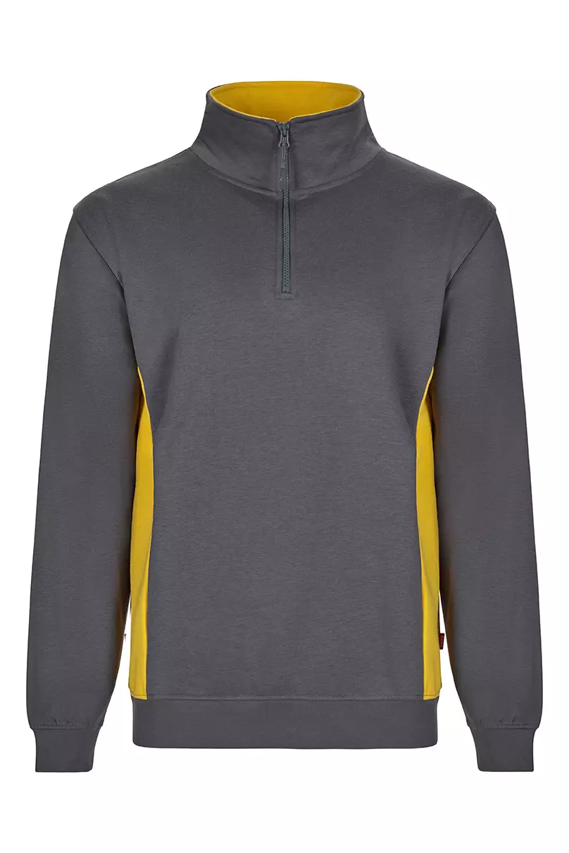 Velilla Work Sweatshirt, Grey/Yellow