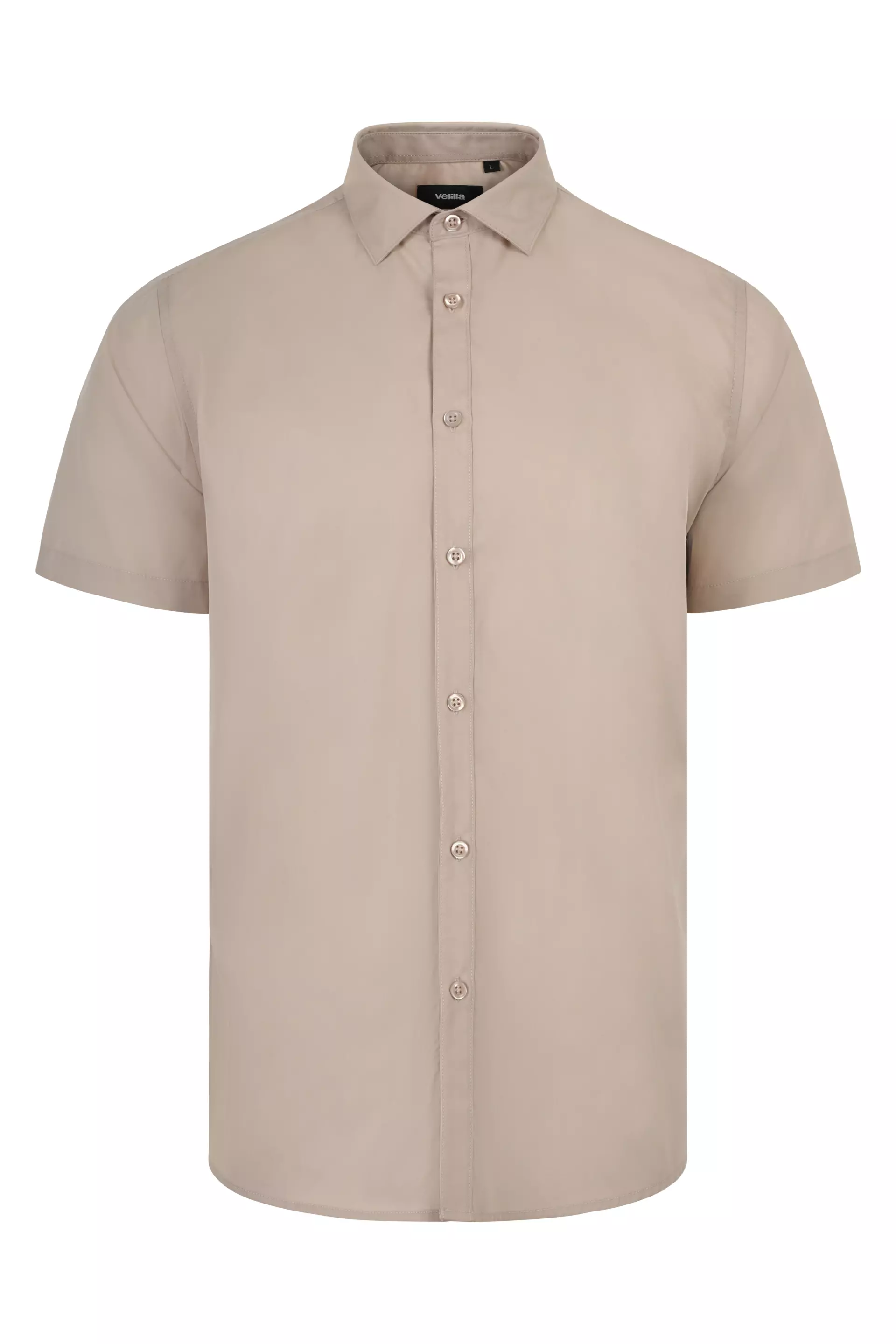 Velilla 405008-47, Kurzarm-Arbeitshemd, Hellbeige