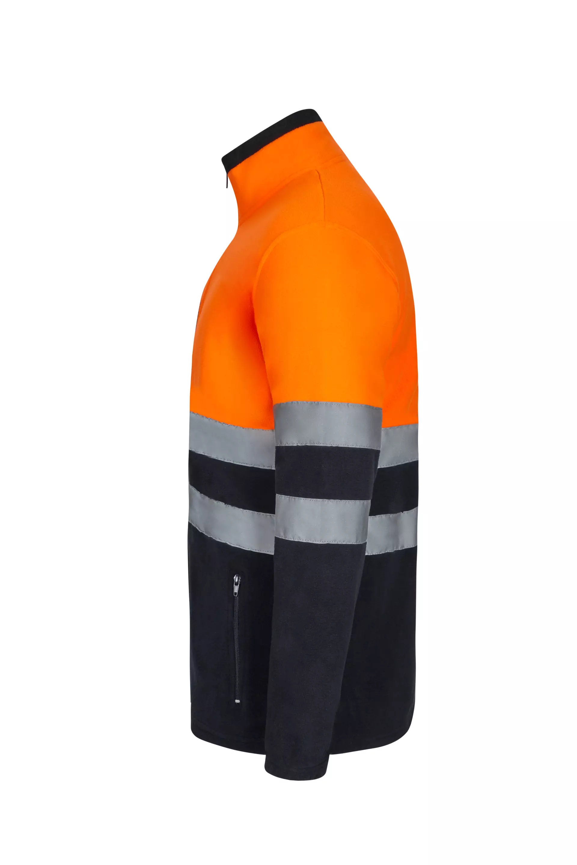 Velilla 301503-01-19, High-Vis Fleece Jacket, Marine Blue/Hi-Vis Orange, image 2