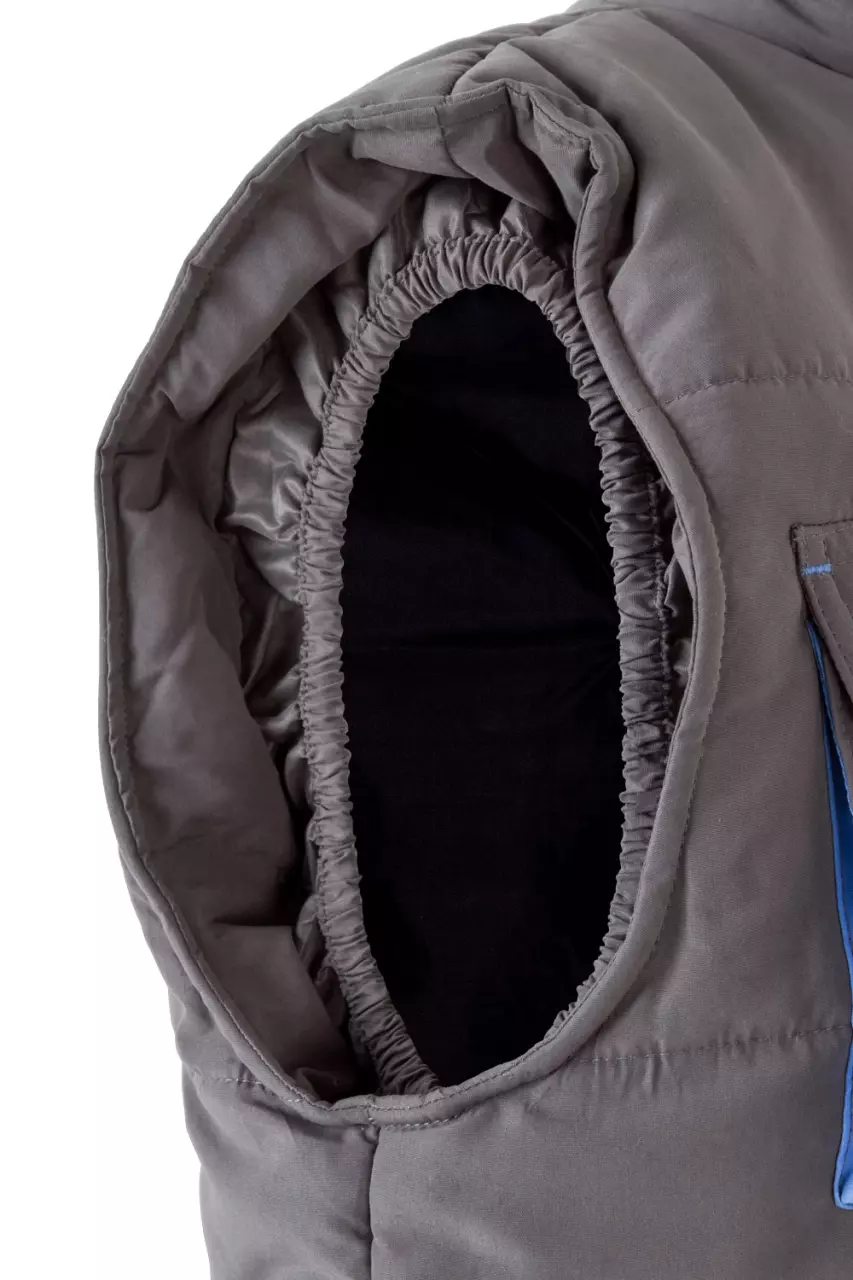 Velilla 205902-08-05, Padded Work Vest, Grey/Sky Blue, image 5, gallery thumbnail