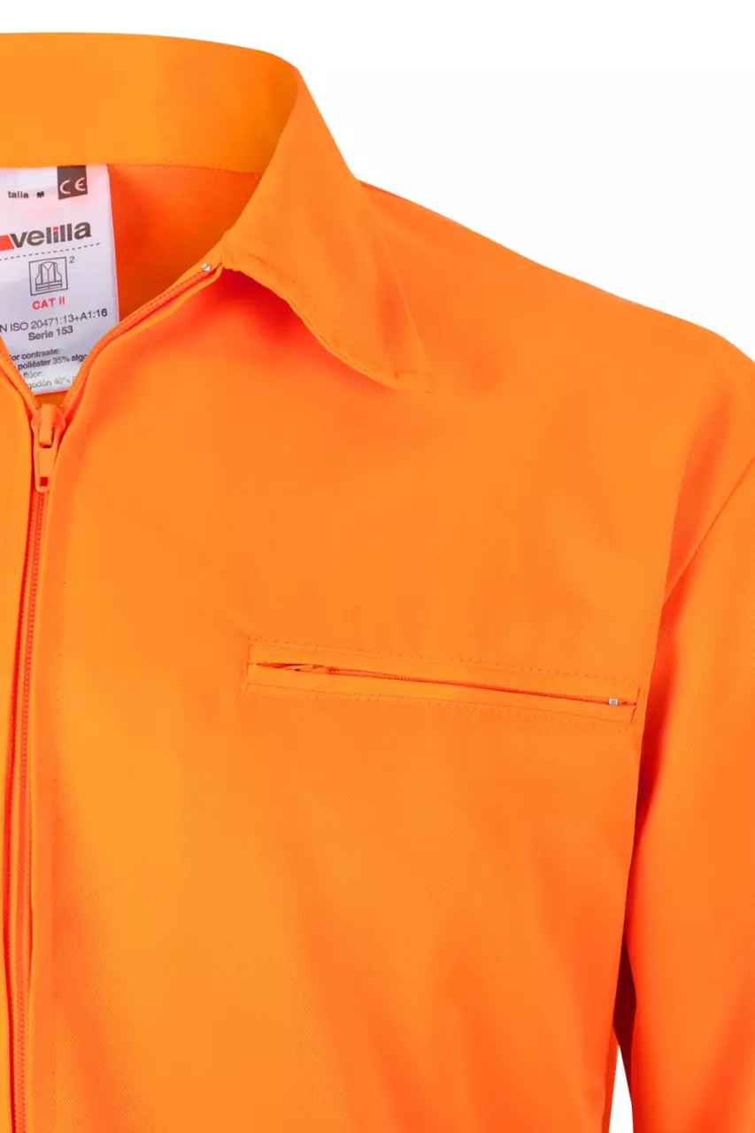 Velilla 0153-01-19-2, High-Vis Jacket, Size 4XL/5XL, Marine Blue/High-Vis Orange, image 2, gallery thumbnail