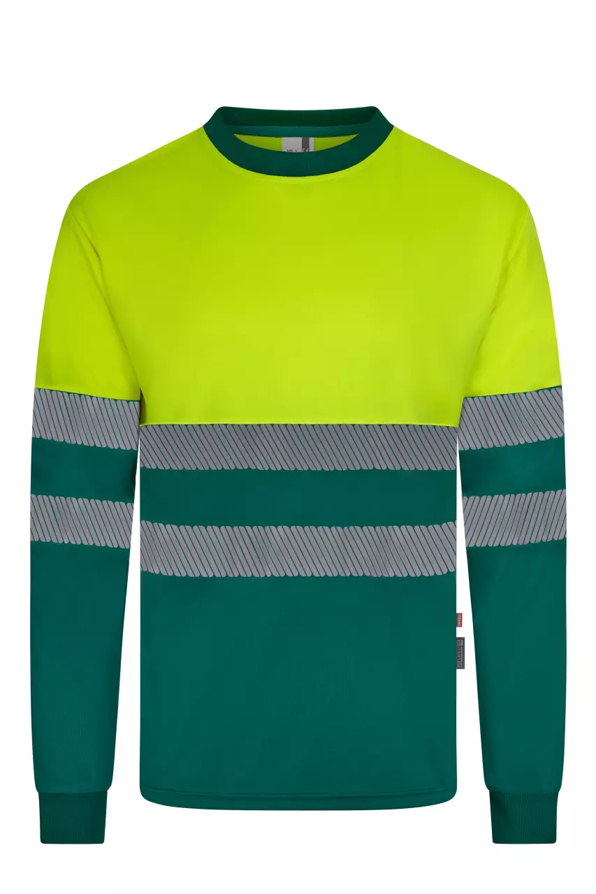 Velilla 305635-02-20-2, Warnschutz-Langarm-T-Shirt, Größe 4XL/5XL, Grün/Warngelb