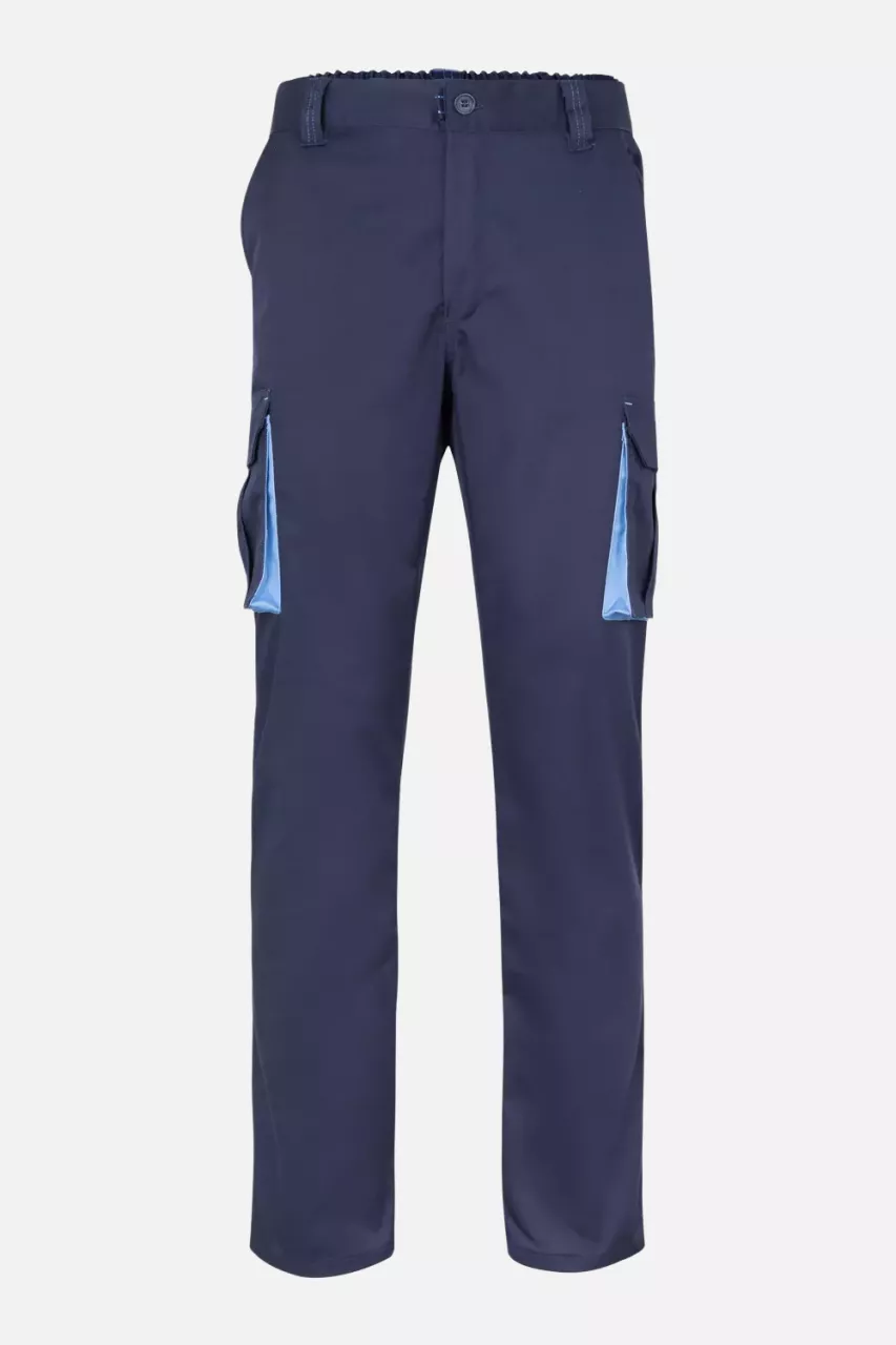 Velilla 103004-61-05, Work Trousers, Navy Blue/Sky Blue, image 1, gallery thumbnail