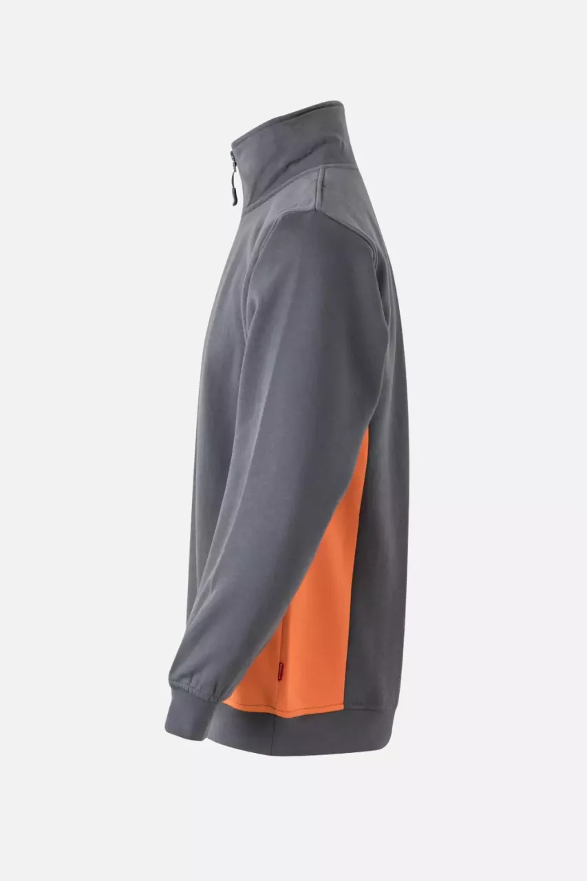 Velilla 105704-08-16, Work Sweatshirt, Grey/Orange, image 4, gallery thumbnail