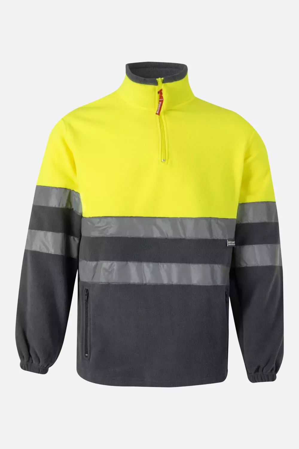 Velilla 0182-08-20-2, High-Vis Fleece Jacket, Size 4XL/5XL, Grey/Hi-Vis Yellow, image 1