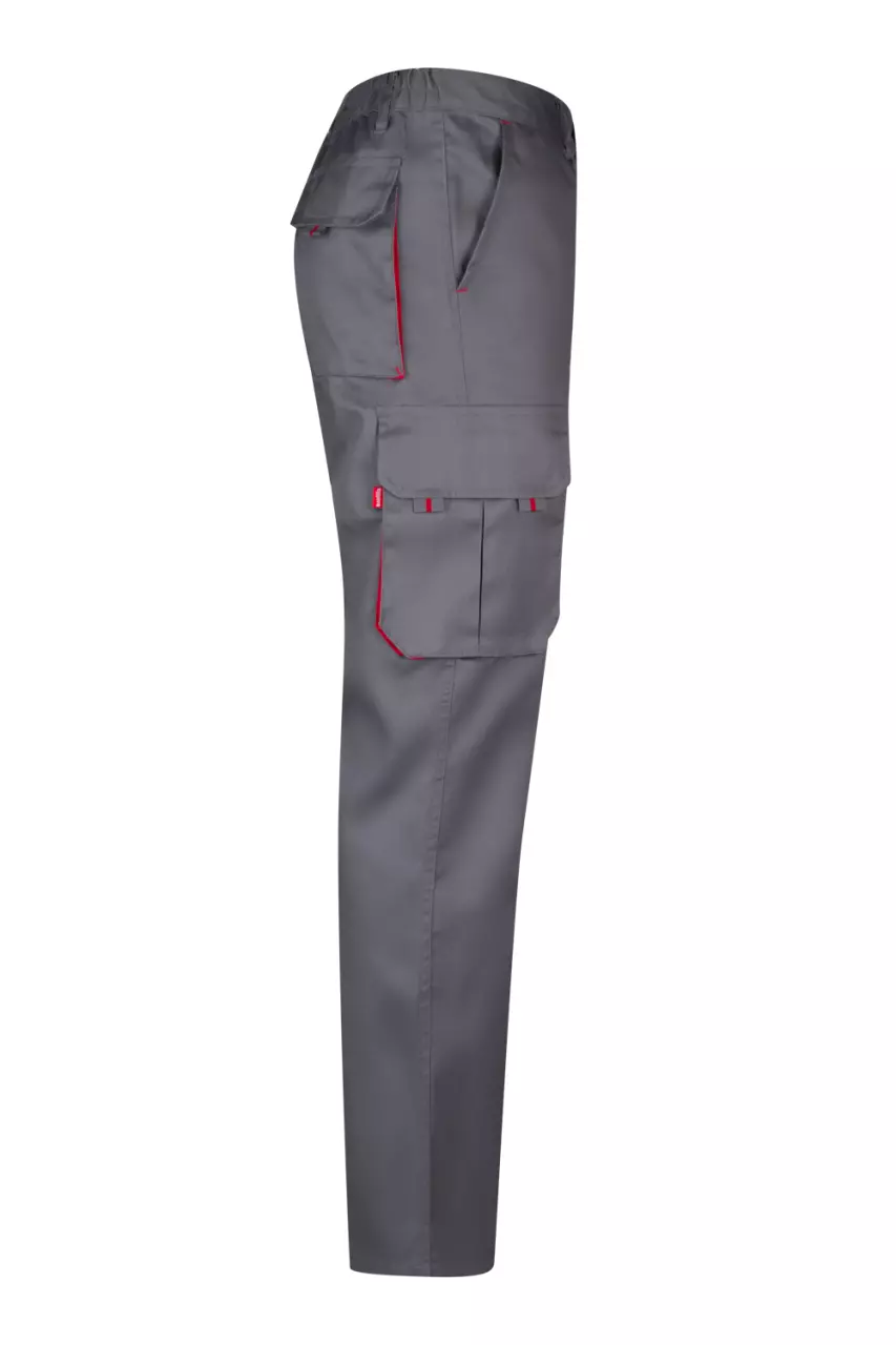 Velilla 103004-08-12, Work Trousers, Grey/Red, image 5, gallery thumbnail