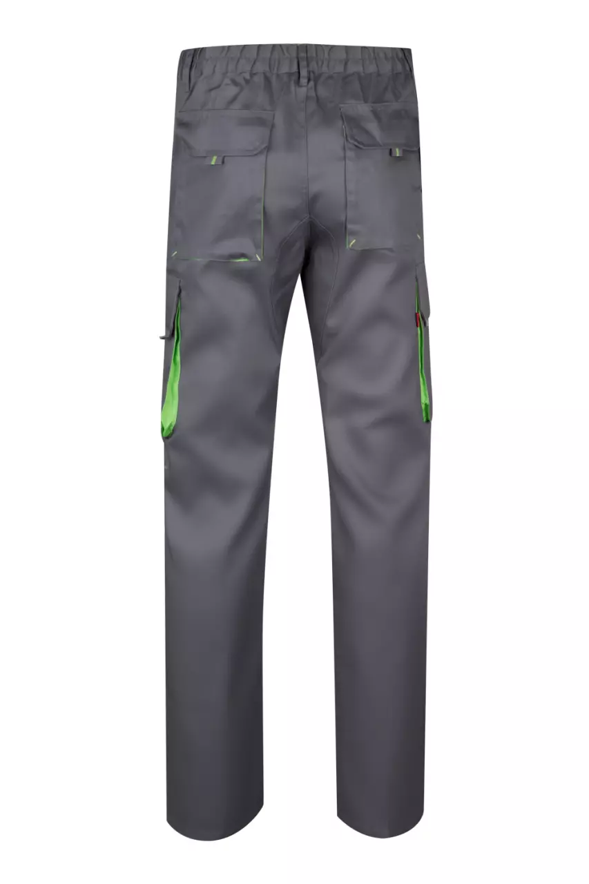 Velilla 103004-08-25, Work Trousers, Grey/Lime Green, image 2, gallery thumbnail