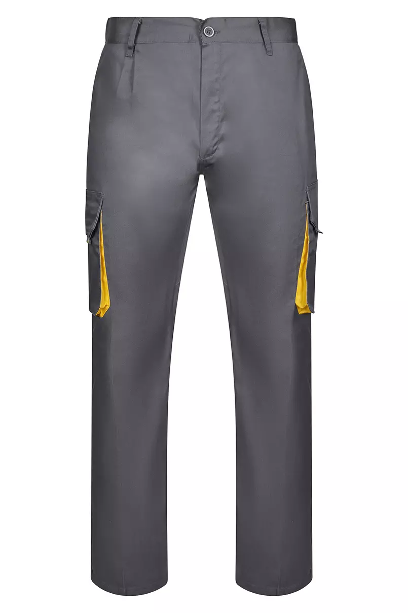 Velilla Work Trousers, Grey/Yellow